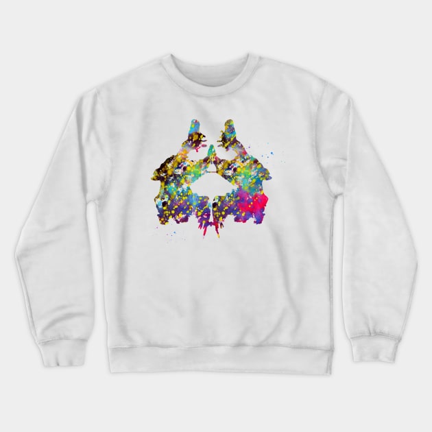 Rorschach inkblot test Crewneck Sweatshirt by erzebeth